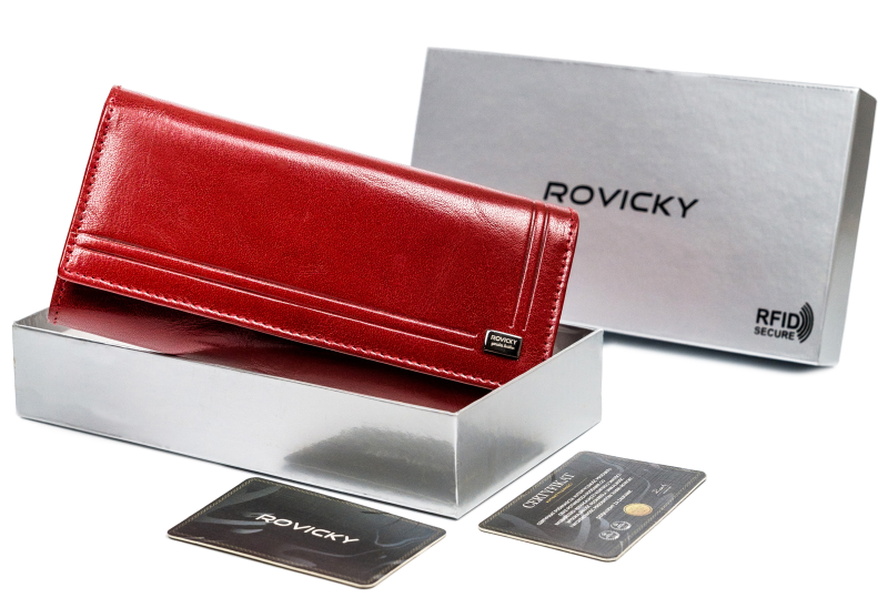 Kožená dámská peněženka na karty s ochranou RFID Protect