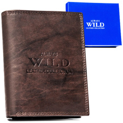 Leather wallet ALWAYS WILD AW-N4-MAL