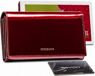 Leather wallet RFID PETERSON PTN BC-411