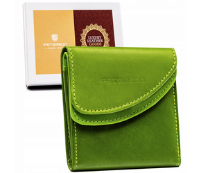 Leather wallet RFID PETERSON PTN RD-N08G-MCL