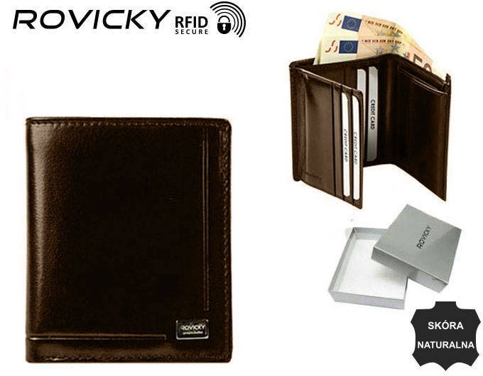 Leather men wallet RFID ROVICKY PC-028-BAR