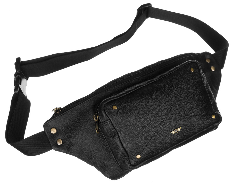 Leather waist belt bag PETERSON PTN 1,01