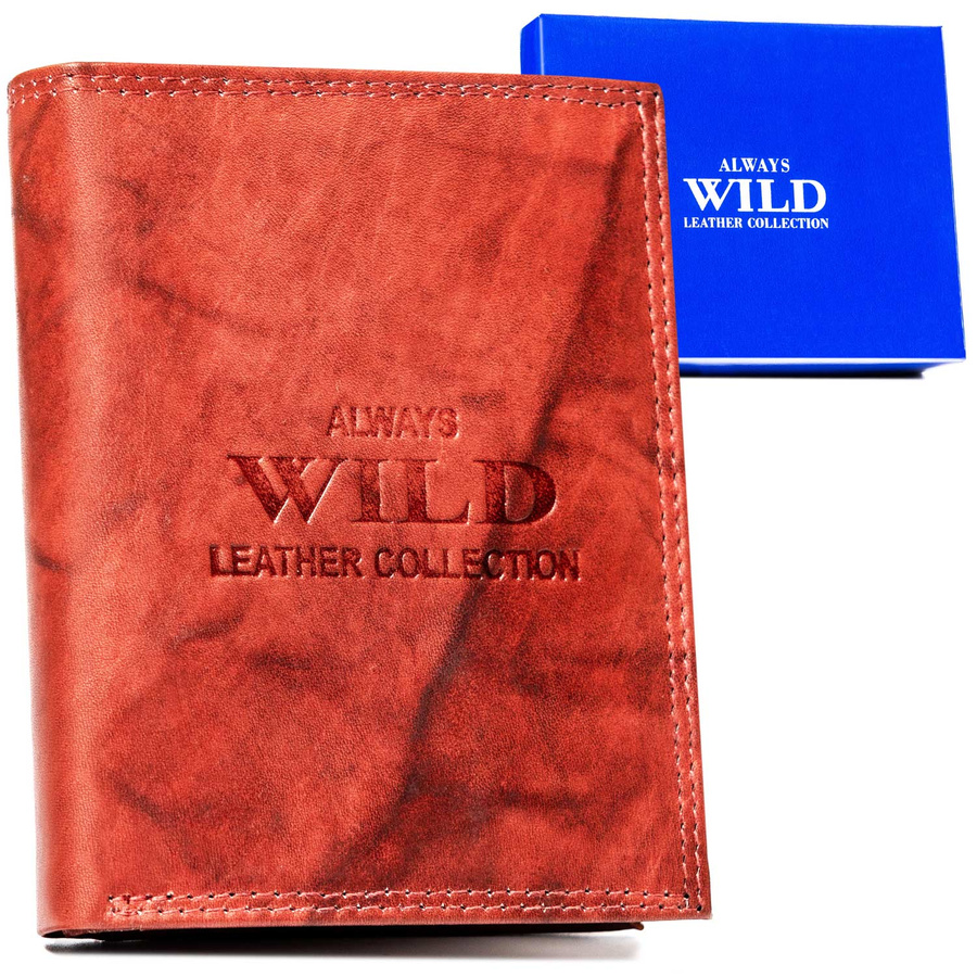 Leather wallet ALWAYS WILD AW-N4-MAL