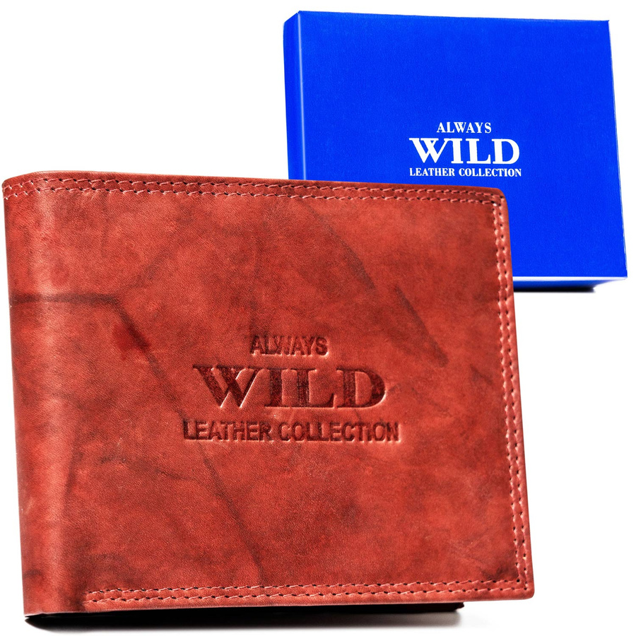 Leather wallet ALWAYS WILD AW-N7-MAL