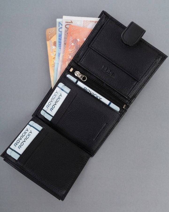 Leather wallet RFID 4U CAVALDI 0036-PDM-BP