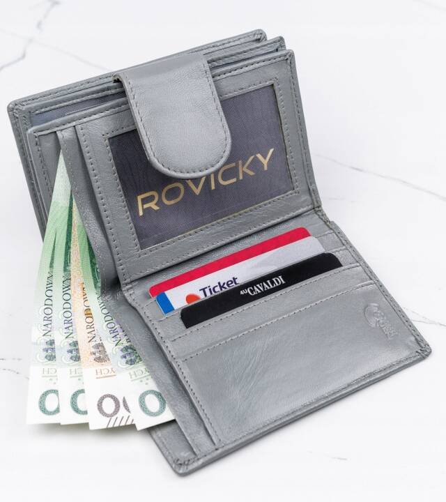 Leather wallet RFID 4U CAVALDI RD-09-GCL