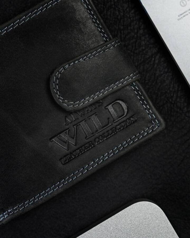 Leather wallet RFID ALWAYS WILD N0035L-CHM