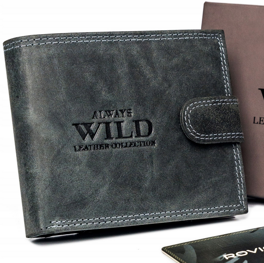 Leather wallet RFID ALWAYS WILD N0035L-CHM