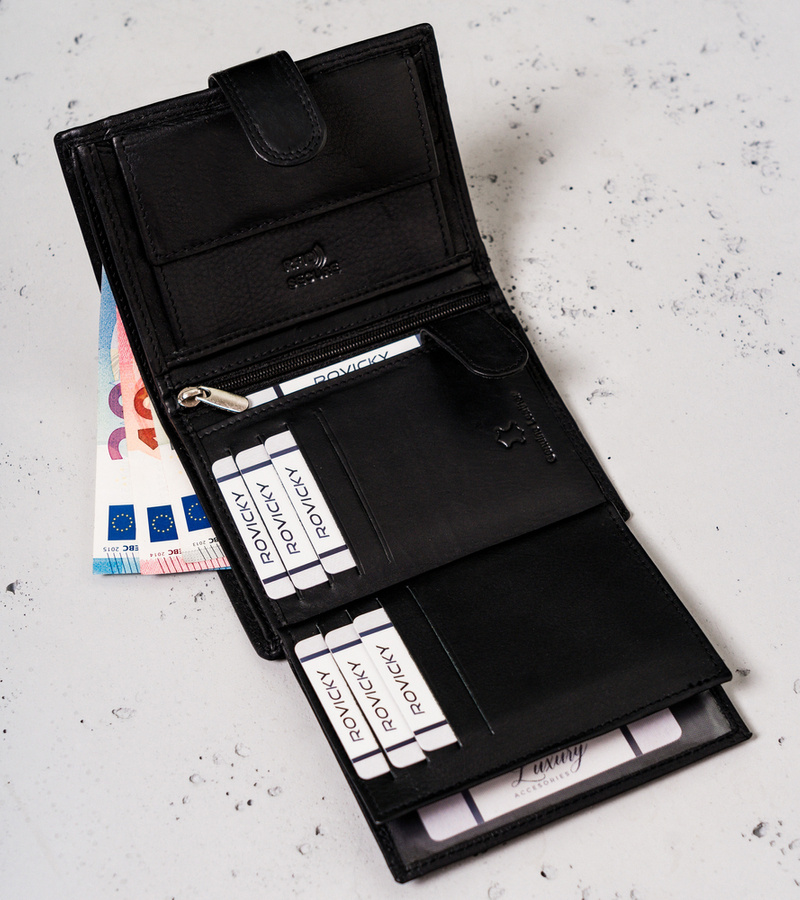 Leather wallet RFID ALWAYS WILD N4L-P-CCD-2-2702 BLA