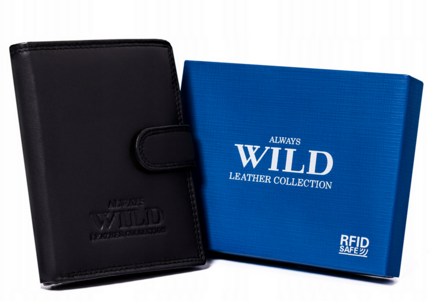 Leather wallet RFID ALWAYS WILD N4L-P-CCD-2-2702 BLA