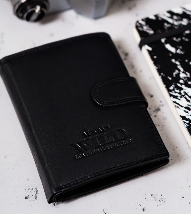 Leather wallet RFID ALWAYS WILD N4L-P-CCD-2-2702 BLA