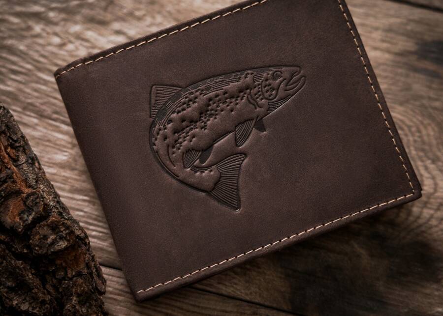 Leather wallet RFID ALWAYS WILD N992-CHM-FISH