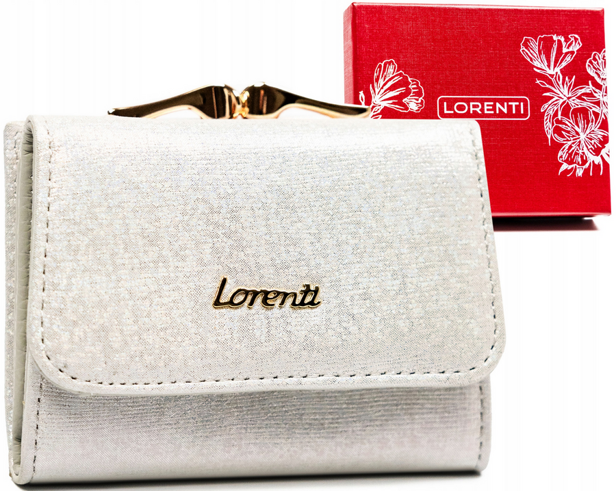 Leather wallet RFID LORENTI 55287-BRS