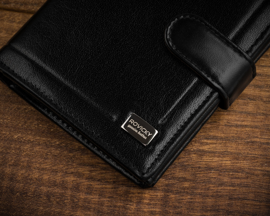 Leather wallet RFID PETERSON CPR-N4L-BAR