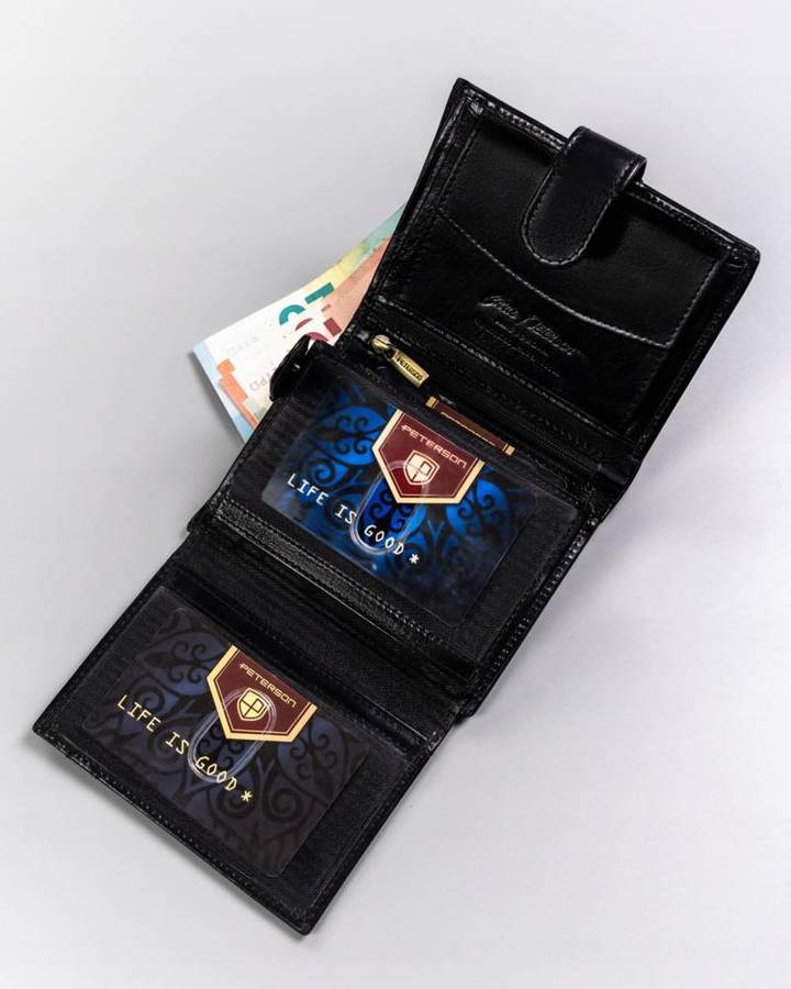 Leather wallet RFID PETERSON PTN 22309L-VT