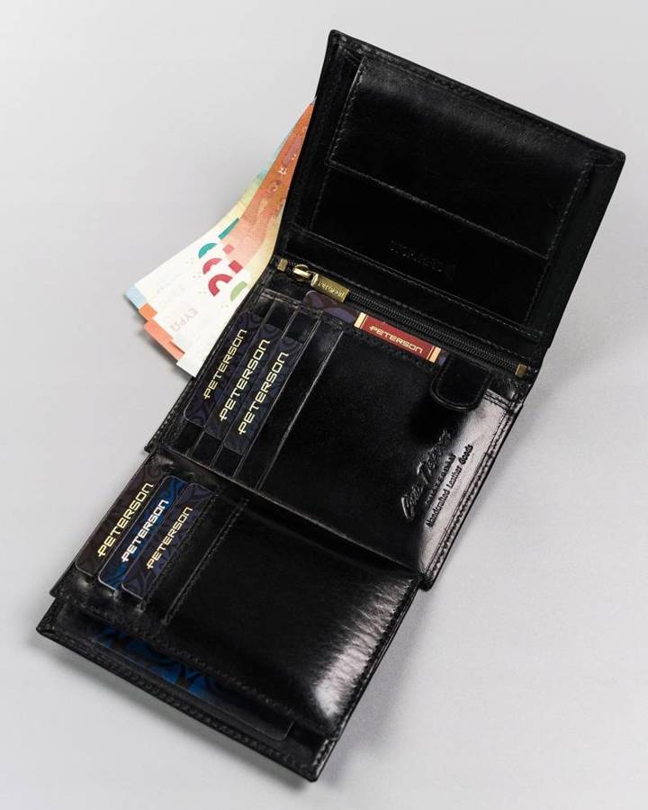 Leather wallet RFID PETERSON PTN 22311-VT-E