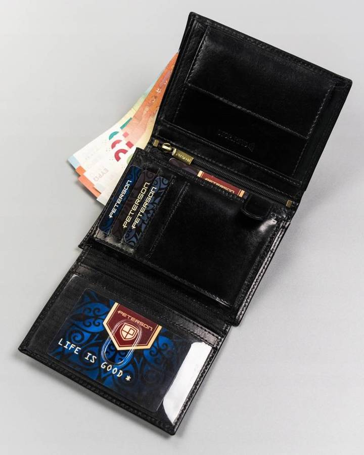 Leather wallet RFID PETERSON PTN 22311-VT-E