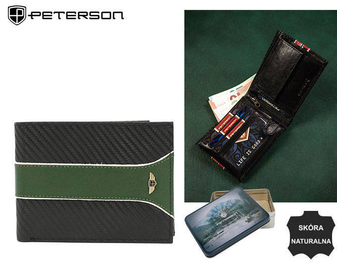 Leather wallet RFID PETERSON PTN 304 MOTO2