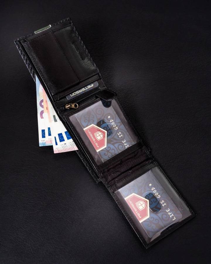 Leather wallet RFID PETERSON PTN 304 MOTO2