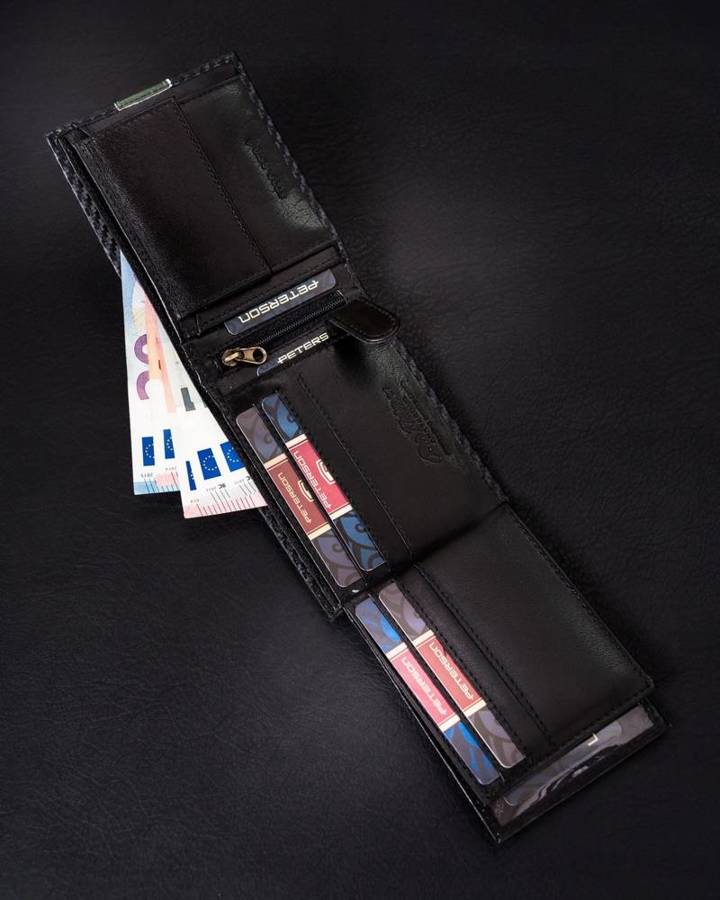 Leather wallet RFID PETERSON PTN 304 MOTO2