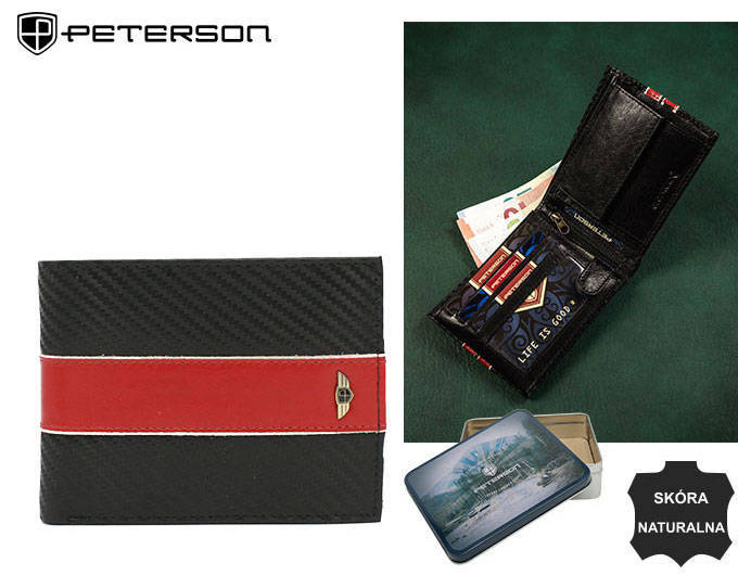 Leather wallet RFID PETERSON PTN 304 MOTO3