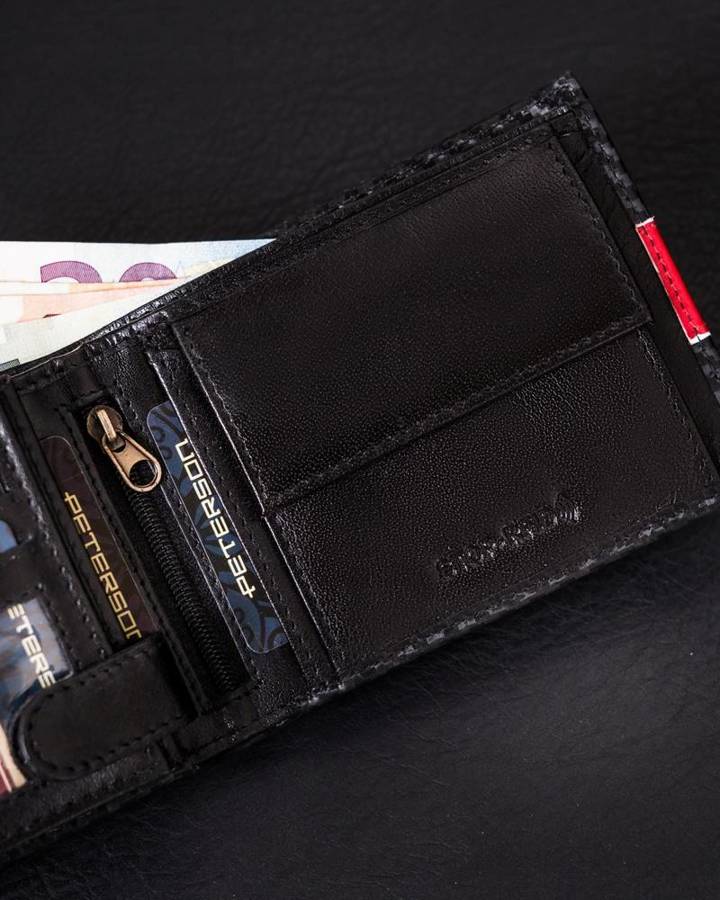 Leather wallet RFID PETERSON PTN 304 MOTO3