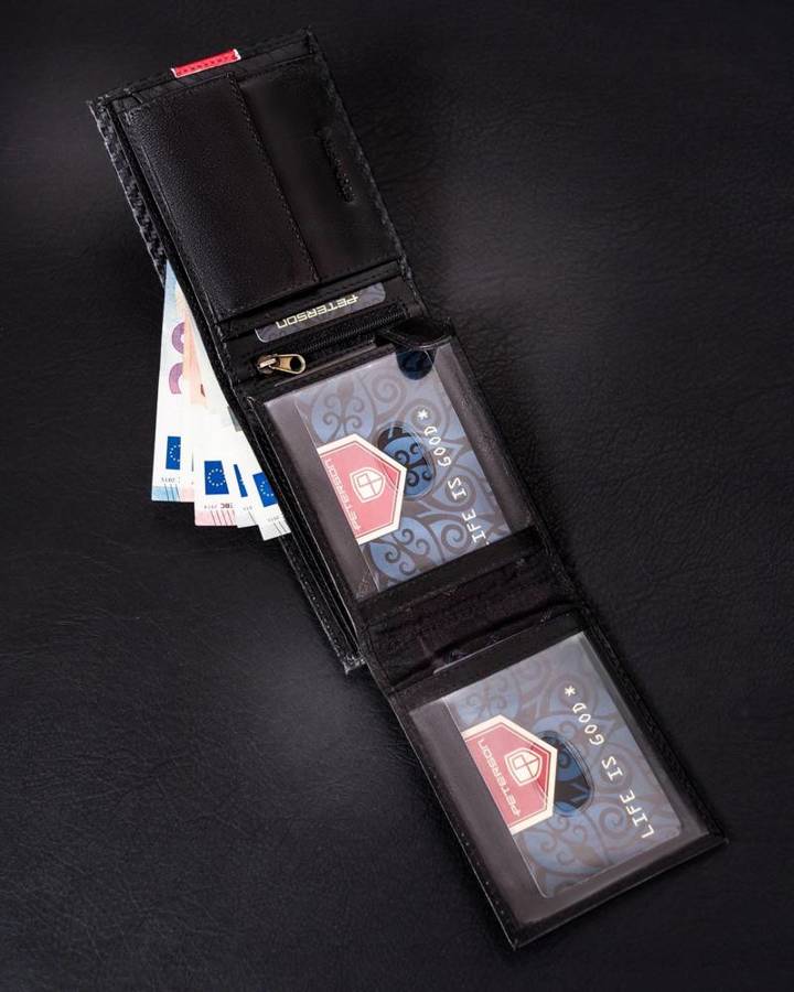 Leather wallet RFID PETERSON PTN 304 MOTO3