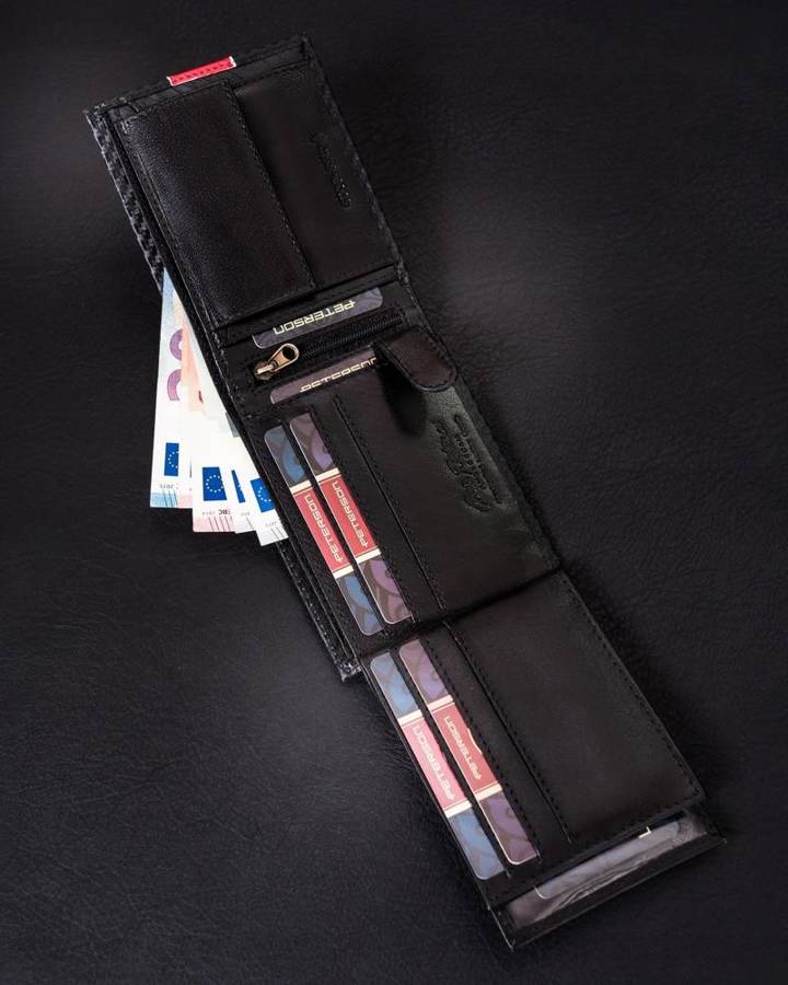 Leather wallet RFID PETERSON PTN 304 MOTO3