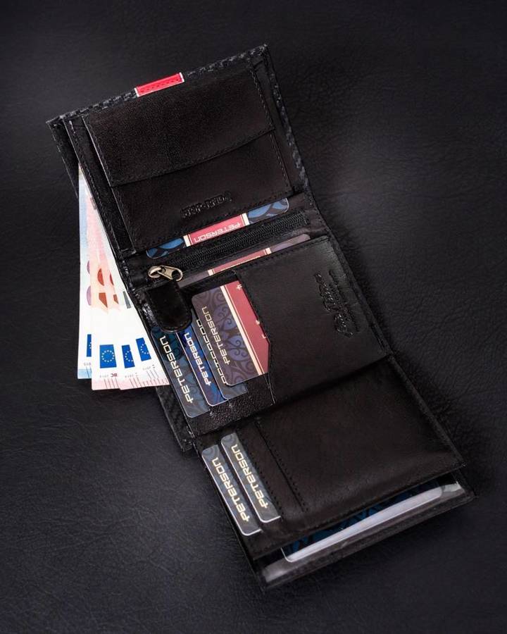 Leather wallet RFID PETERSON PTN 317 MOTO3