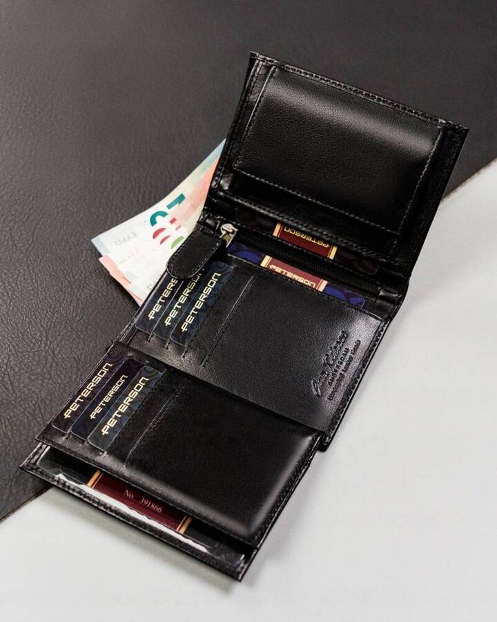 Leather wallet RFID PETERSON PTN 324.01