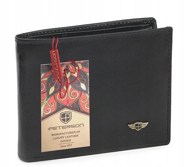 Leather wallet RFID PETERSON PTN 334 2-1-1