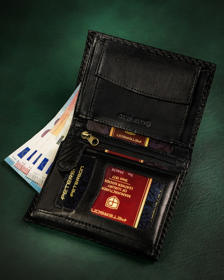 Leather wallet RFID PETERSON PTN 339-CA