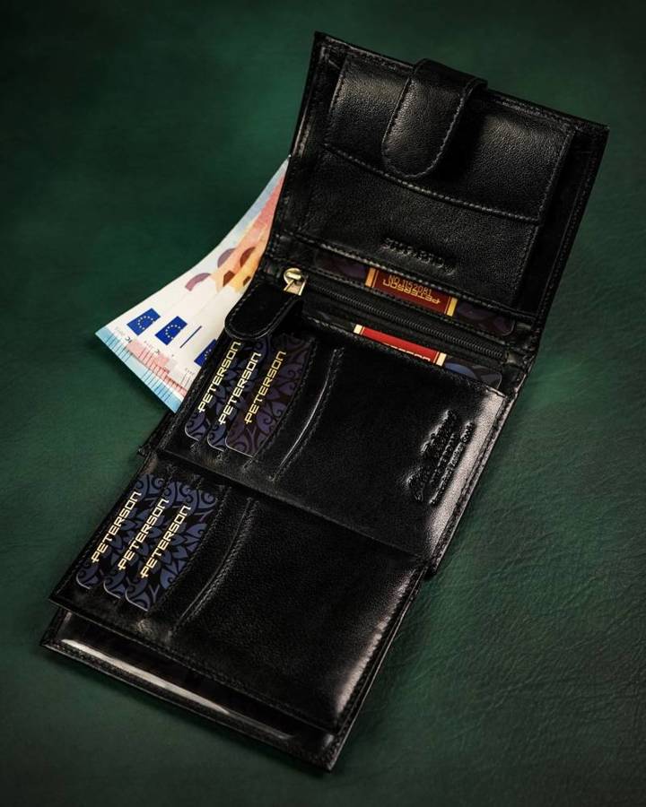 Leather wallet RFID PETERSON PTN 339Z-P