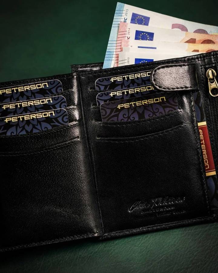 Leather wallet RFID PETERSON PTN 339Z-P