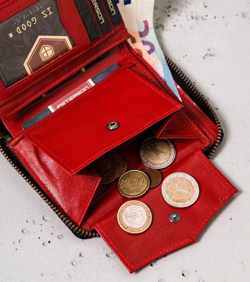 Leather wallet RFID PETERSON PTN 340.02