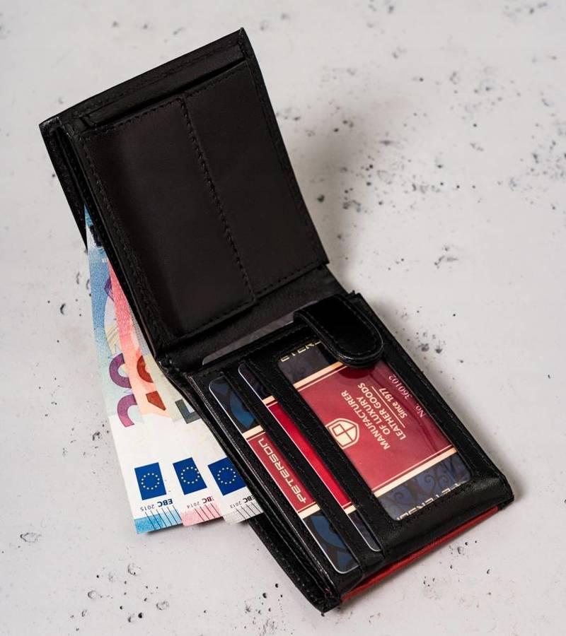 Leather wallet RFID PETERSON PTN 366.01 2-1-1