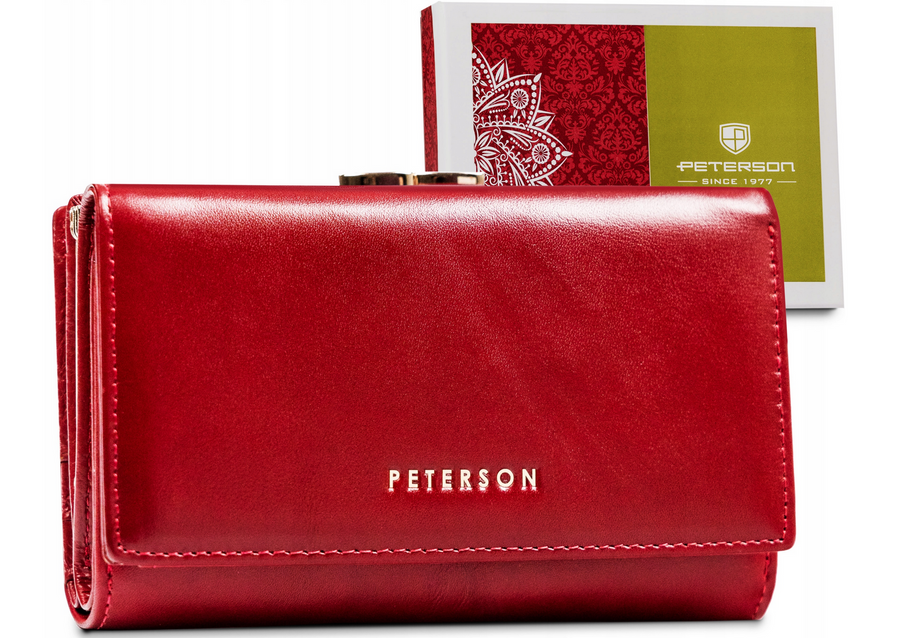 Leather wallet RFID PETERSON PTN 42108-SGN