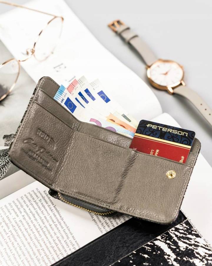 Leather wallet RFID PETERSON PTN 423229-ONBF