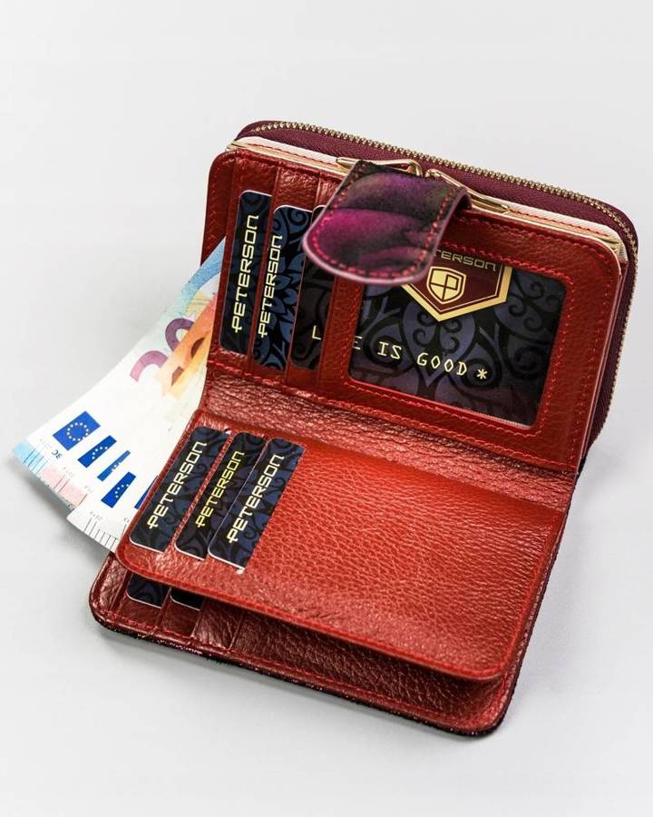 Leather wallet RFID PETERSON PTN 425214-MD