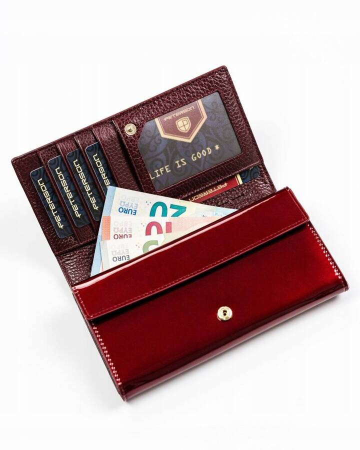 Leather wallet RFID PETERSON PTN BC-411