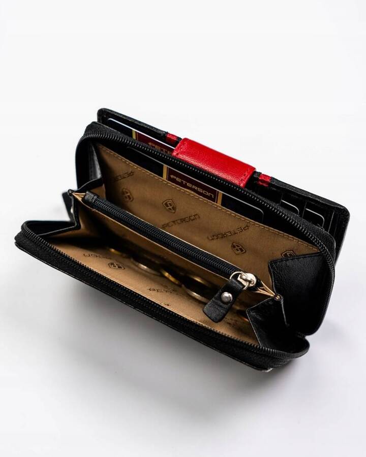 Leather wallet RFID PETERSON PTN KA-28