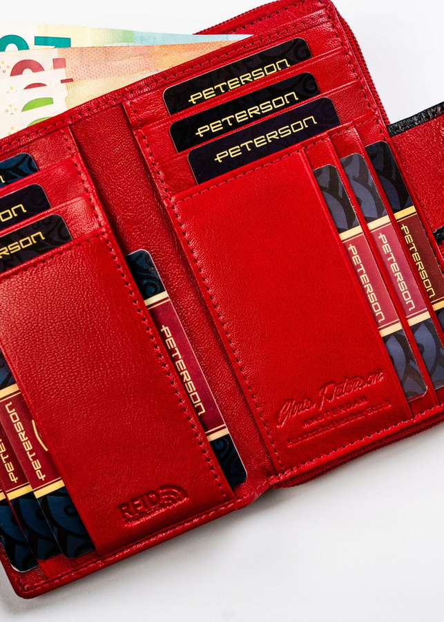 Leather wallet RFID PETERSON PTN KA-28