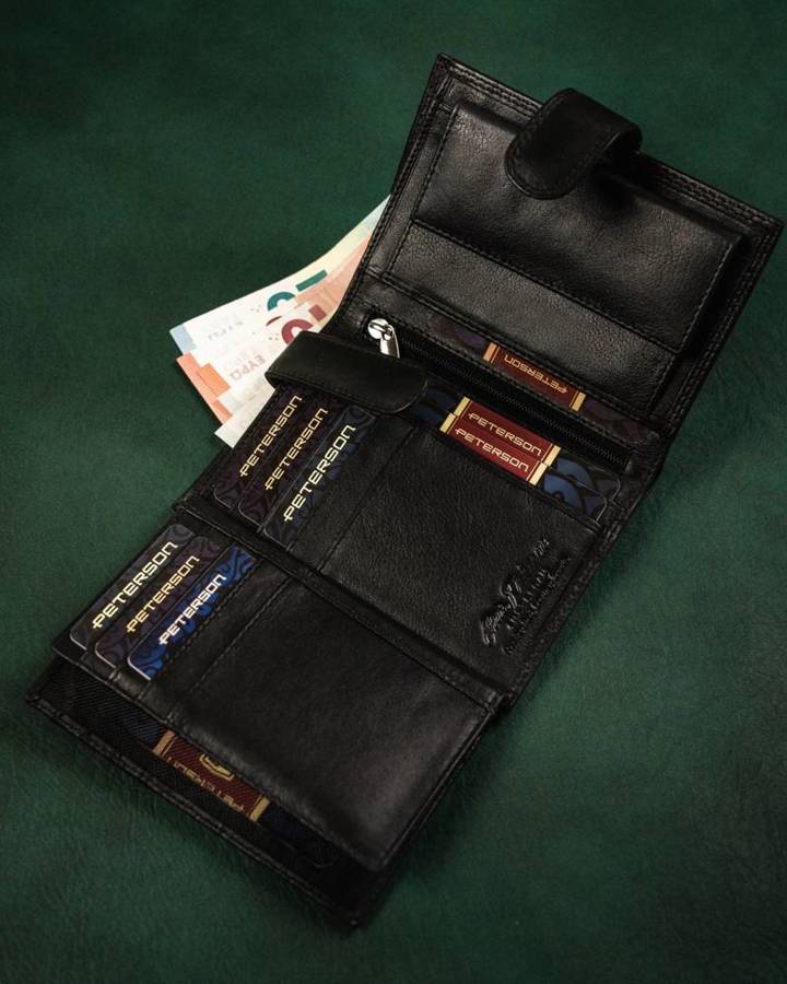 Leather wallet RFID PETERSON PTN MR-03L-CN