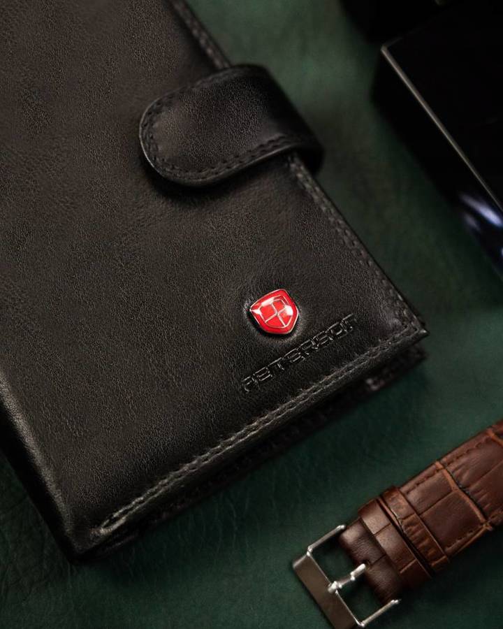 Leather wallet RFID PETERSON PTN MR-03L-CN