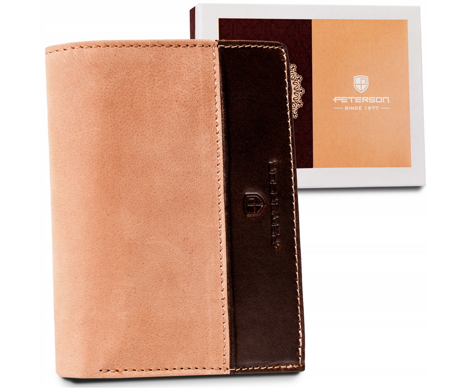 Leather wallet RFID PETERSON PTN N4-SHS