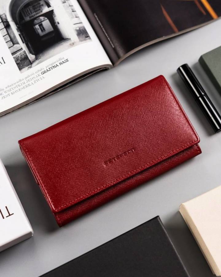 Leather wallet RFID PETERSON PTN RD-08-GCLS