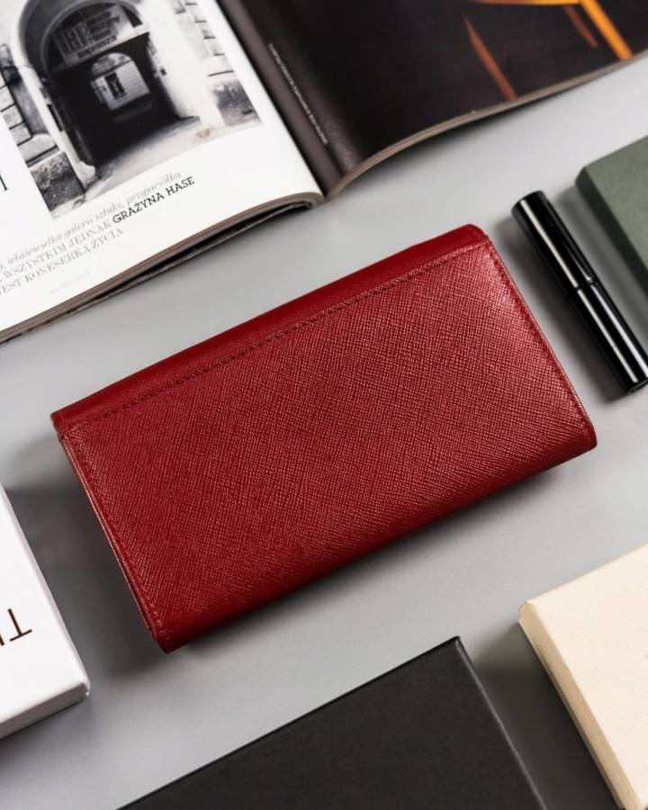 Leather wallet RFID PETERSON PTN RD-08-GCLS