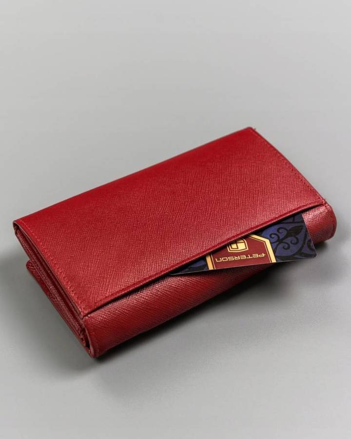 Leather wallet RFID PETERSON PTN RD-08-GCLS