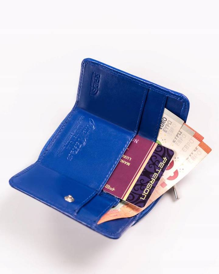 Leather wallet RFID PETERSON PTN RD-210-MCL