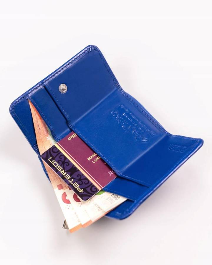 Leather wallet RFID PETERSON PTN RD-210-MCL